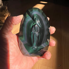 Load image into Gallery viewer, Rainbow Obsidian Virgin Mary
